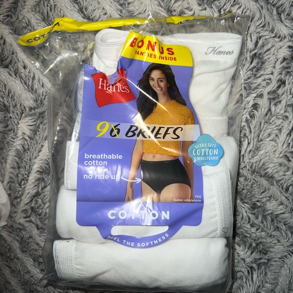 🌱🦢4 FOR $15!🦢🌱 Hanes Tagless Cotton Briefs Value Pack, Size 6, - Picture 2 of 2